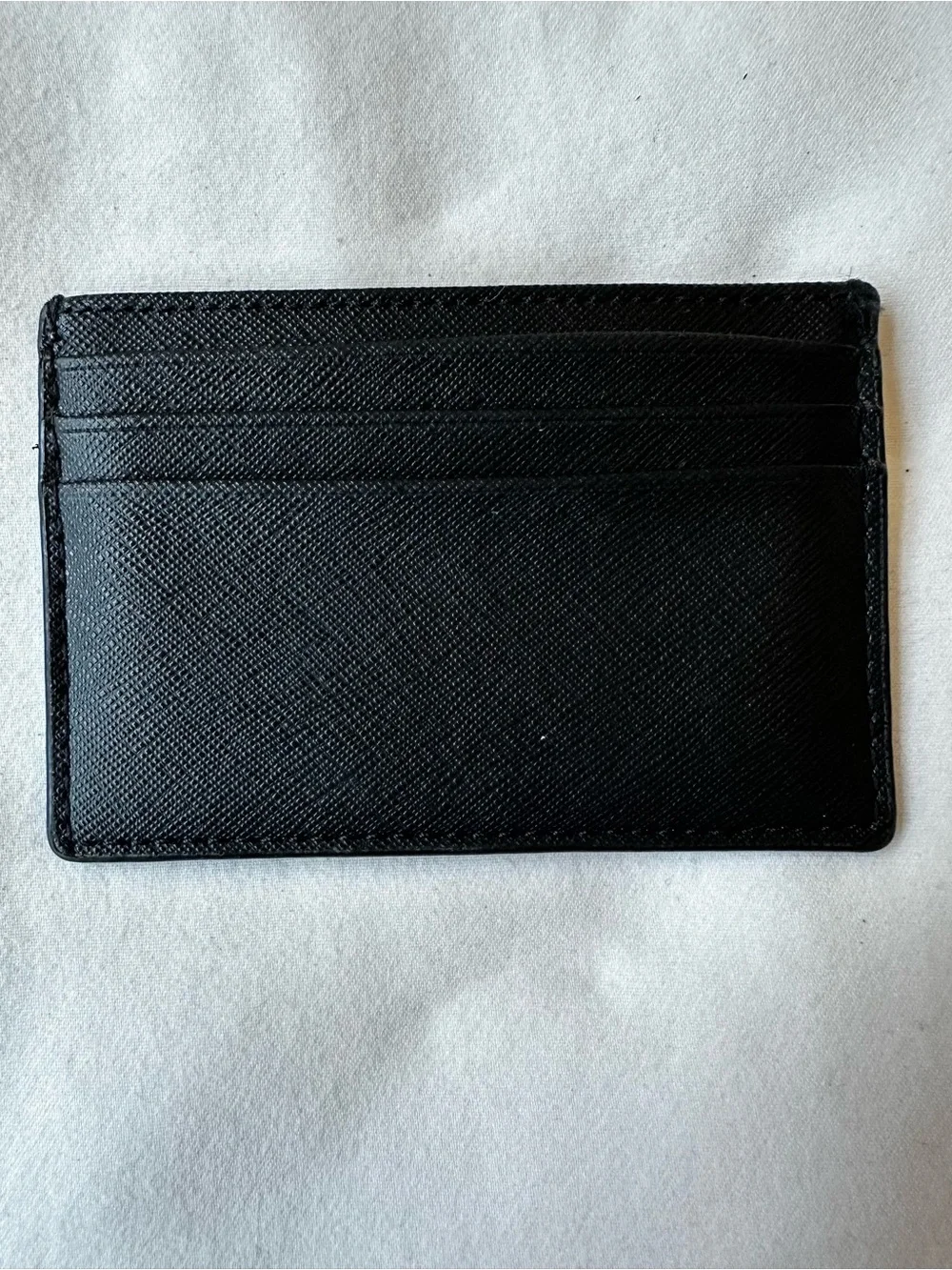 Kate Spade Haven Lane Graham Cardholder Black Glitter Striped Leather